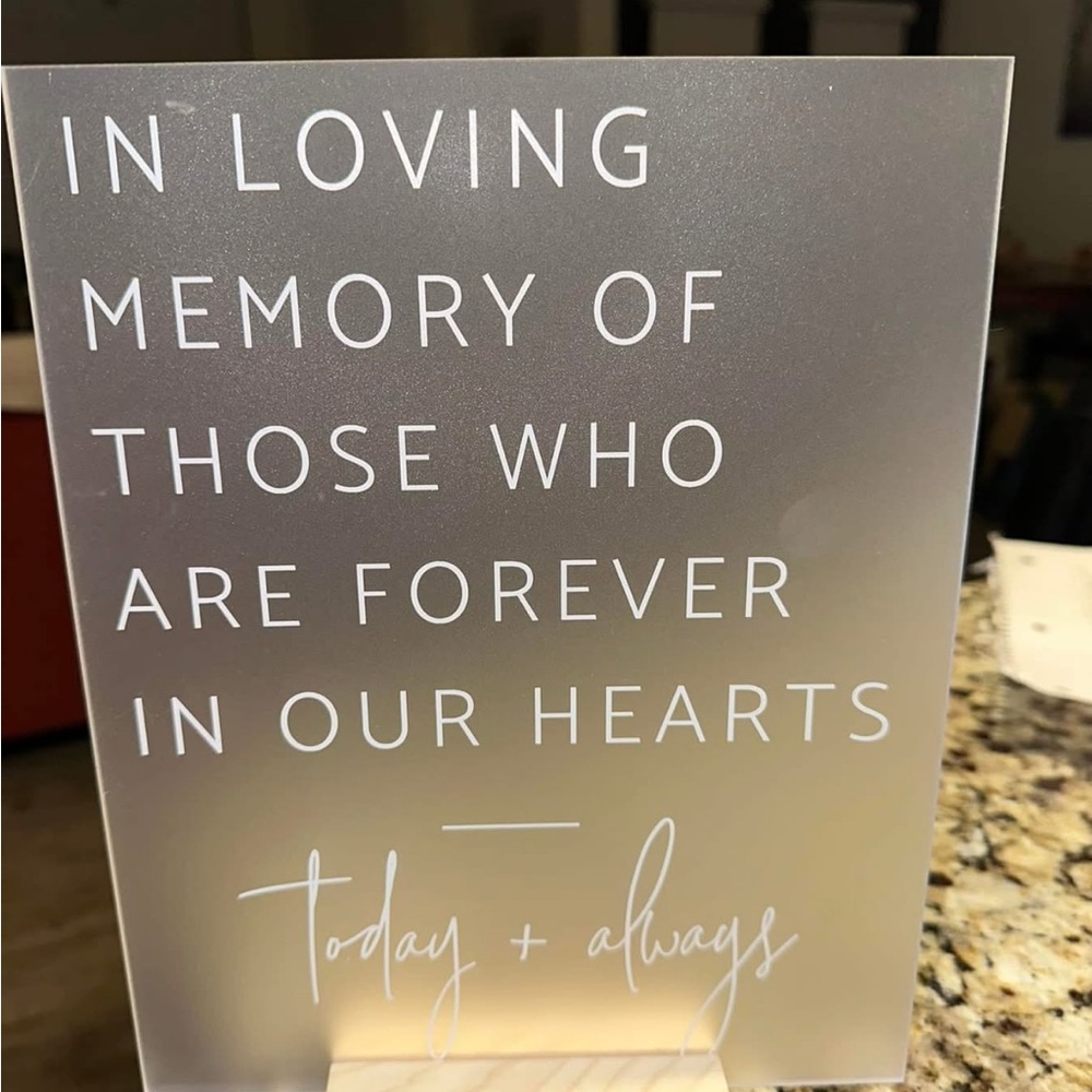 Memorial Plaque with Heartfelt Message